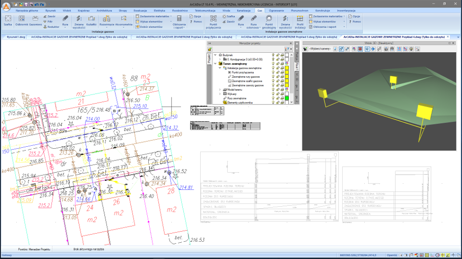 ArCADia-INSTALACJE GAZOWE ZEWNTRZNE | INTERsoft program CAD